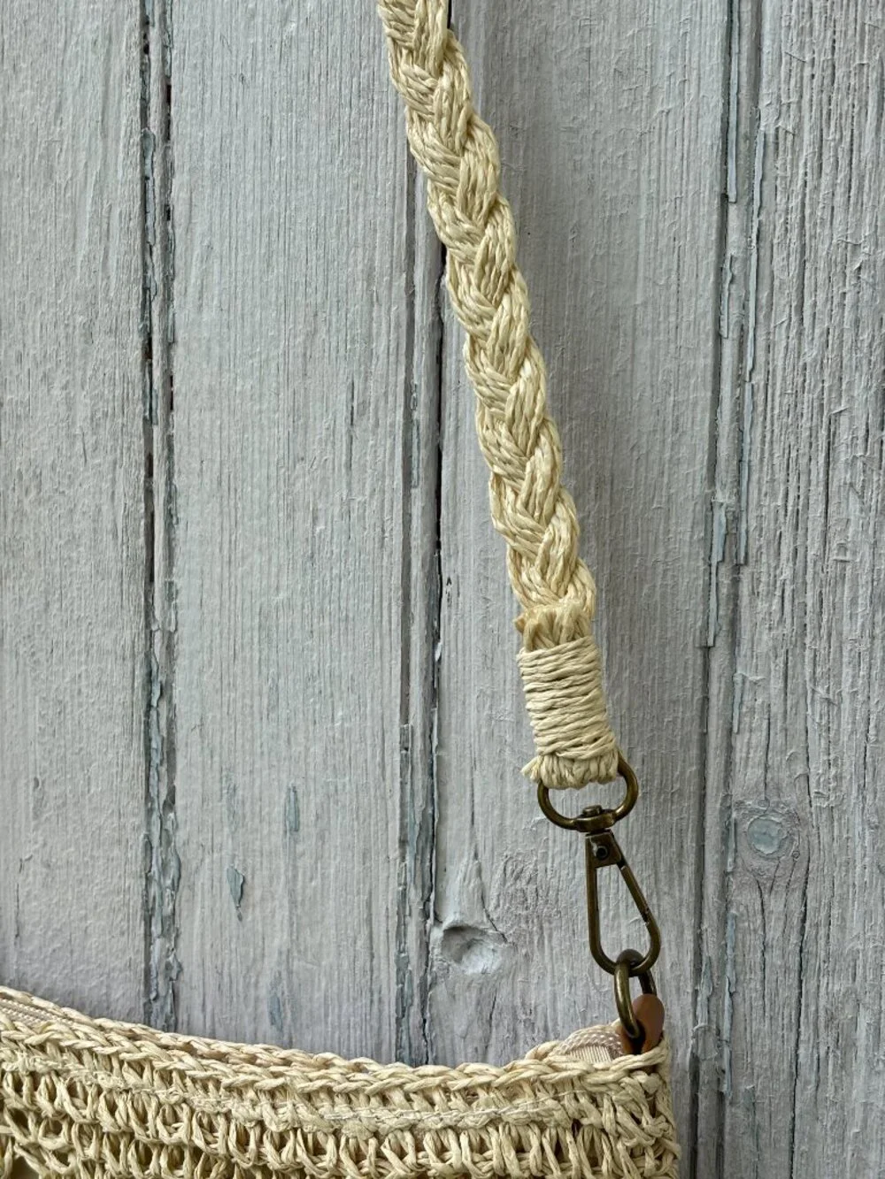 Kaleidoscope Accessories Natural Crochet Crossbody Bag | NWT - Picture 2 of 4